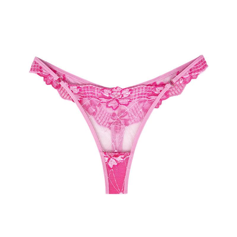 Lace Transparent Underwear Women Sexy Thin Strap Thong Panties Briefs Underwear Hollow Low-waist Lingerie Thongs G-String