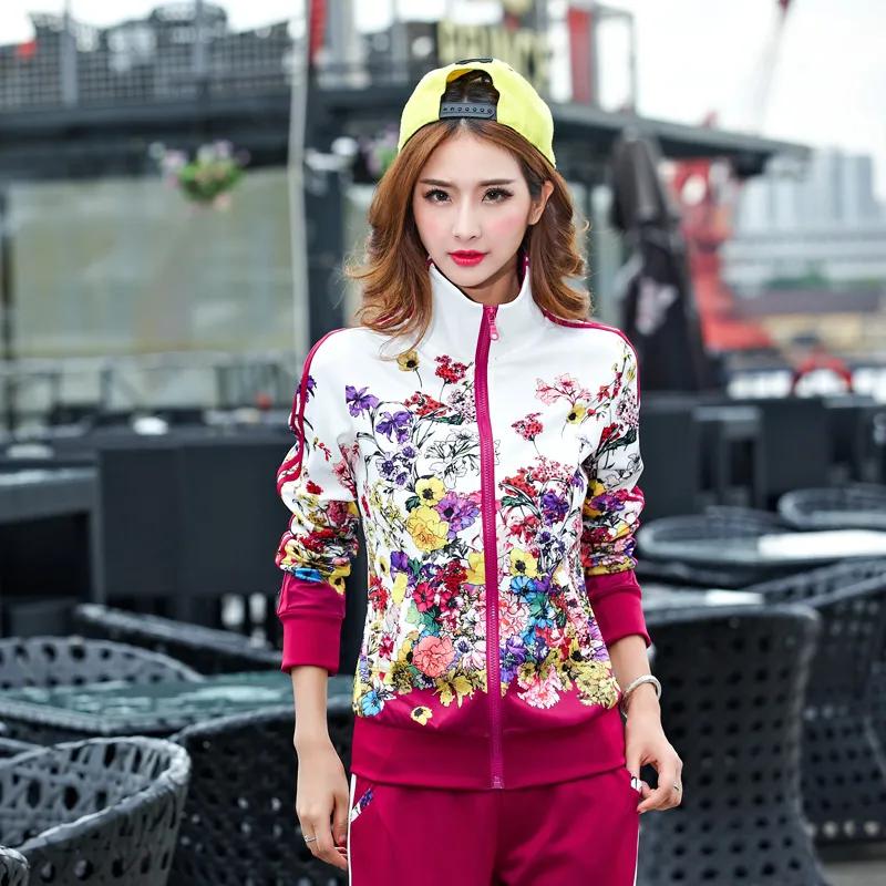 

Женский повседневный спортивный костюм на весну и осень, комплект из двух предметов: куртка + брюки S