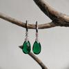 Silver Earrings with Emerald Nano 8.965ct (2197430)