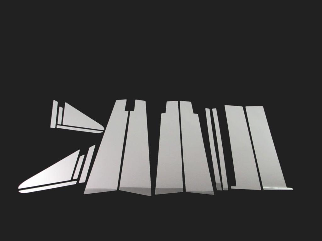 BRIGHTZ Mirror Chrome Door Pillar Panel Covers for MPV LY3P with Set 10933 Ultra-High Visors, 16-Piece [PIL-SIL-033]