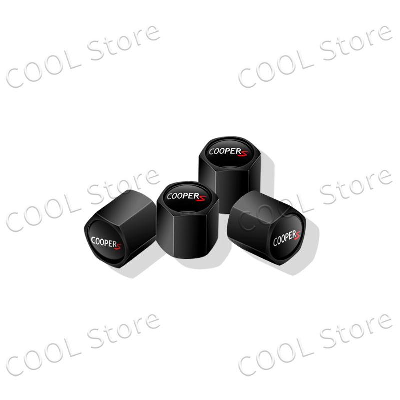 4Pcs Car Styling John Cooper Works Emblem Auto Wheel Tire Air Valve Caps Dust Cover For Mini Cooper S Logo R52 R53 R58 F55 F56K