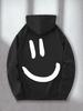 New Trendy Letter Pattern Design, Kangaroo Pocket Fashion Pattern, Front and Back Print Men's Comf