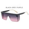 Vintage Übergroße Quadratische Sonnenbrille Männer Frauen Marke Designer Flache Top Mode Einteilige Linse Sonnenbrille Frauen für Weibliche Shades