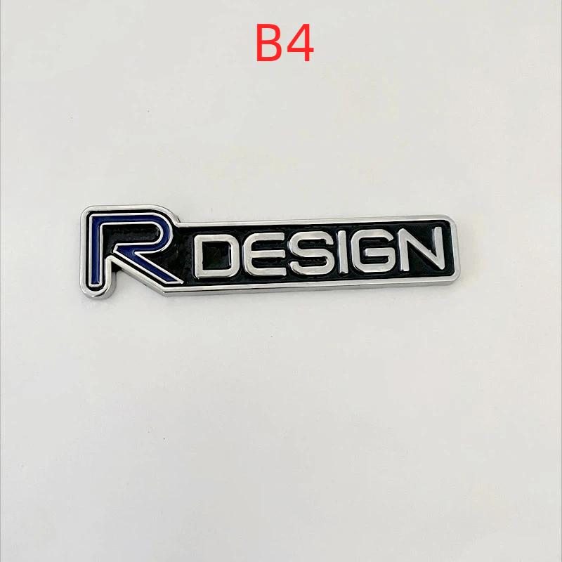3D Metal Rdesign R Design Front Grill Car Badge Sticker Emblem Decal Decoration For XC40 XC60 XC90 V90 S90 S60 V60 V40 C70