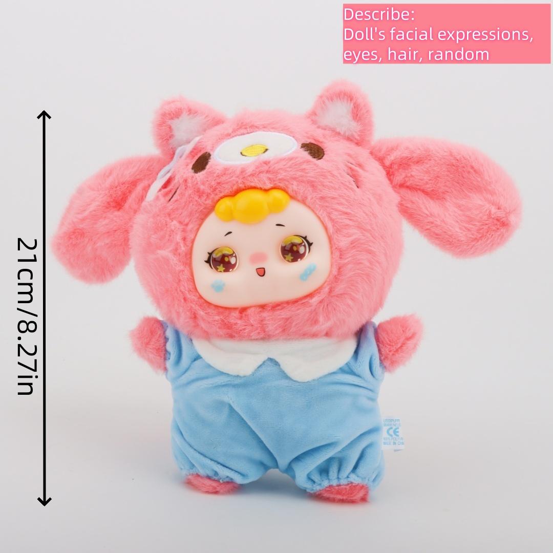 

Cute Random Face Kitten Plush Toy Vinyl-Plush Stuffed Cat with Surprise Expressions Gift for Kids&Cat Lovers Party Gift Hang Bag 21cm красный