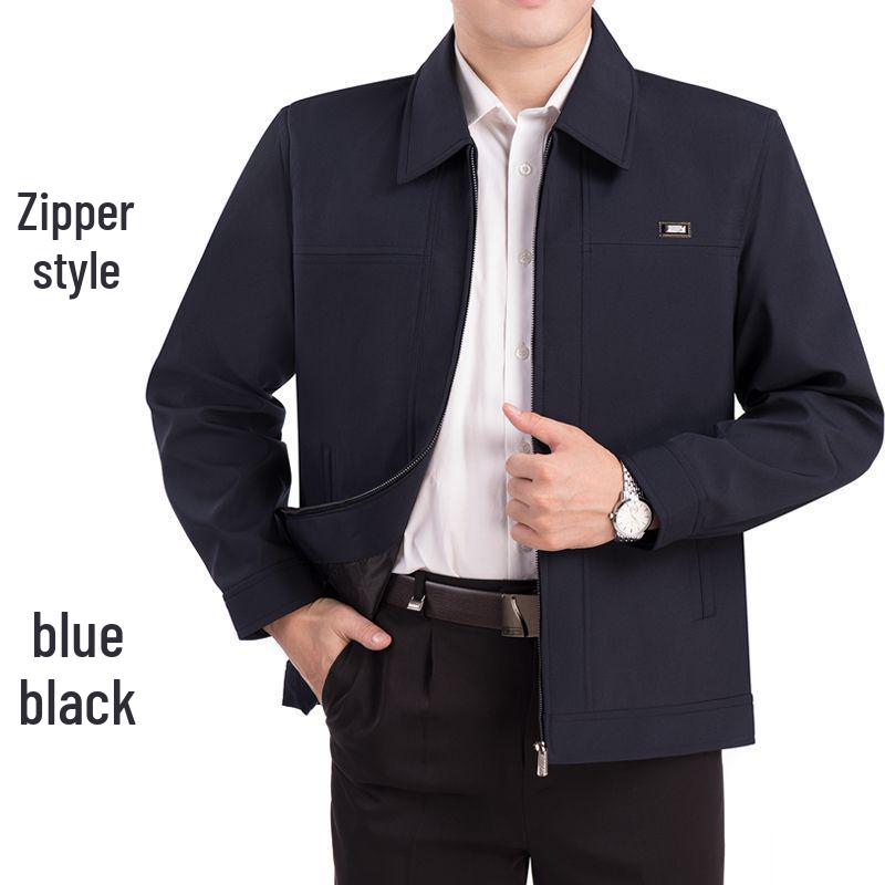 Men s Spring and Autumn Jacket for Middle-aged and Elderly XXXXL