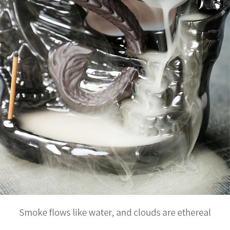 Creative Dragon Waterfall Backflow Incense Burner Pterosaur Home Decor Incense Stick Holder Ceramic Censer Handicrafts