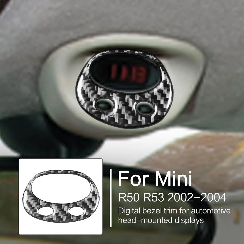 Pentru Mini Cooper Hatch One R50 R53 2002-2004 Autocolant pentru afișaj cu cap în sus, Fibră de carbon pentru mașină, afișaj deasupra capului, ornament pentru cadru de ceas digital