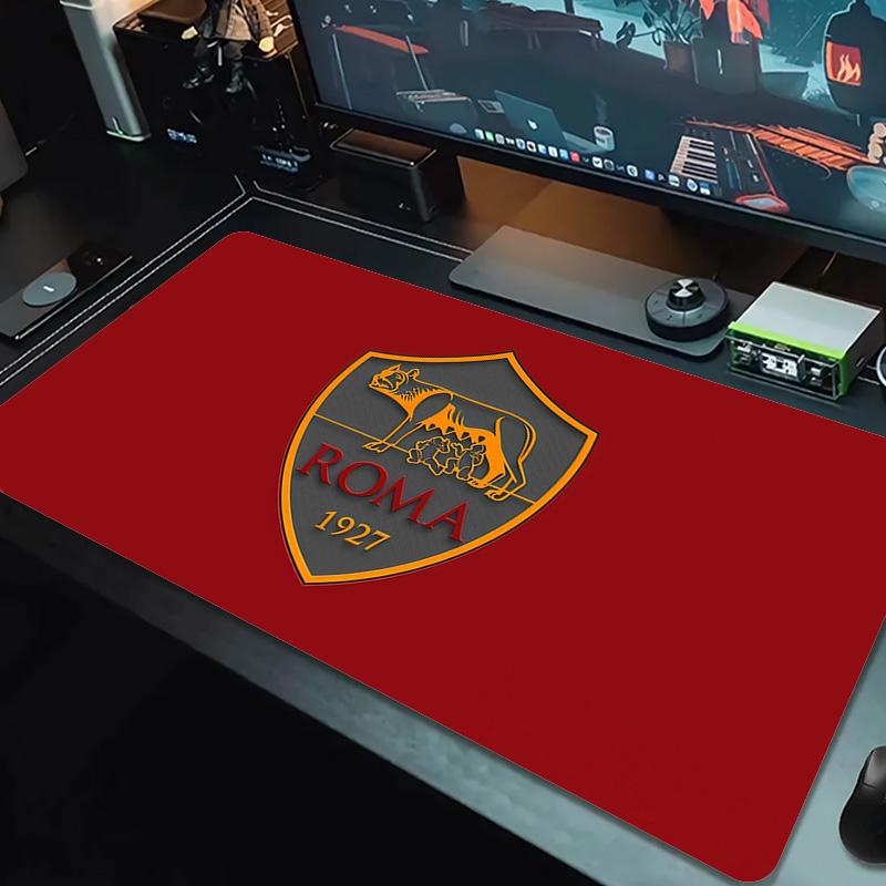 AS Roma Print  Cushion Non-slip Laptop Tablet Big Mousepad XXL Mat Mini PC Playmat With Lock edge