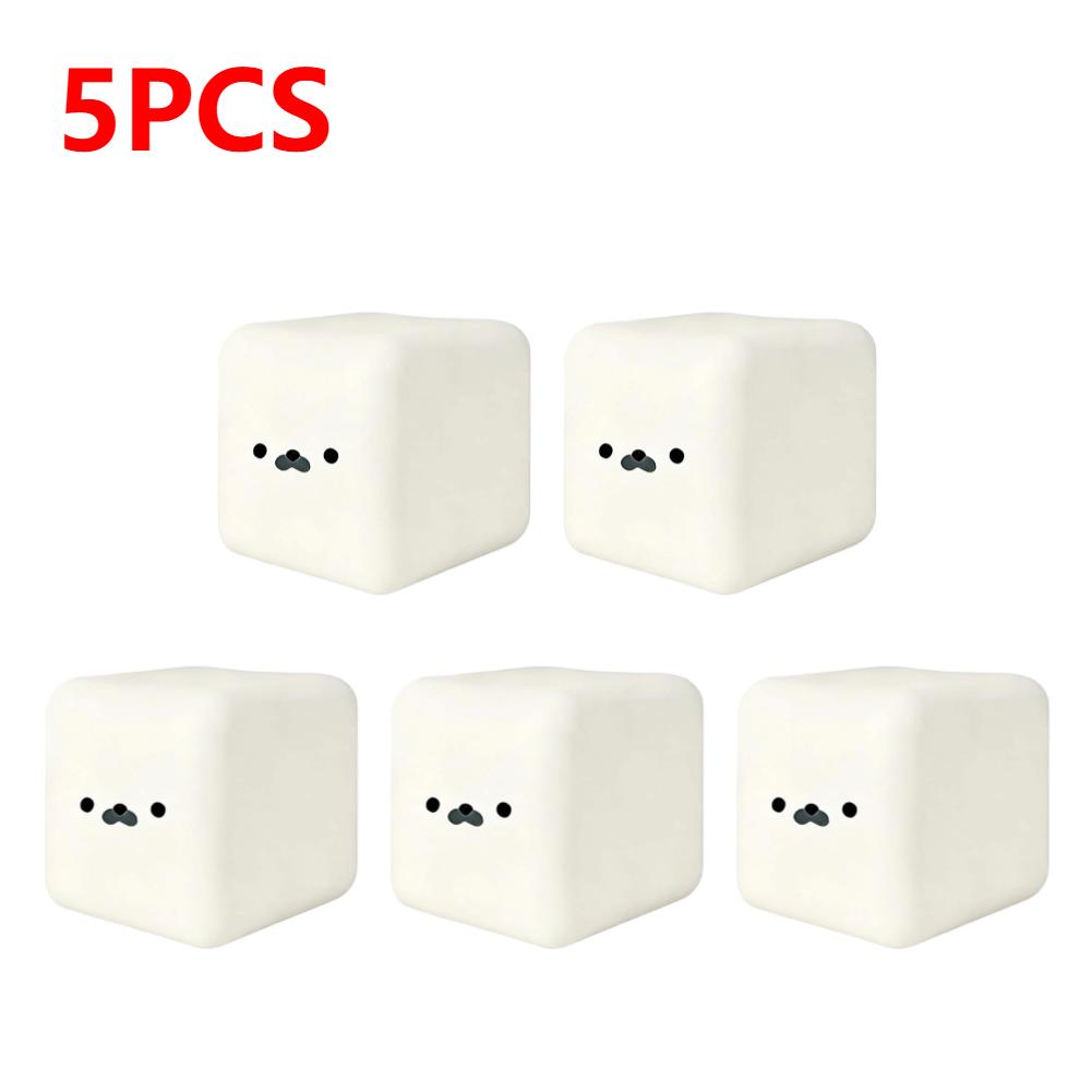 Squishy Squeeze Toy Decompression Cute Milk Cube Seal-shaped Slow Rising Balls Stress Relief Fidget Sensory Toy Birthday Gift