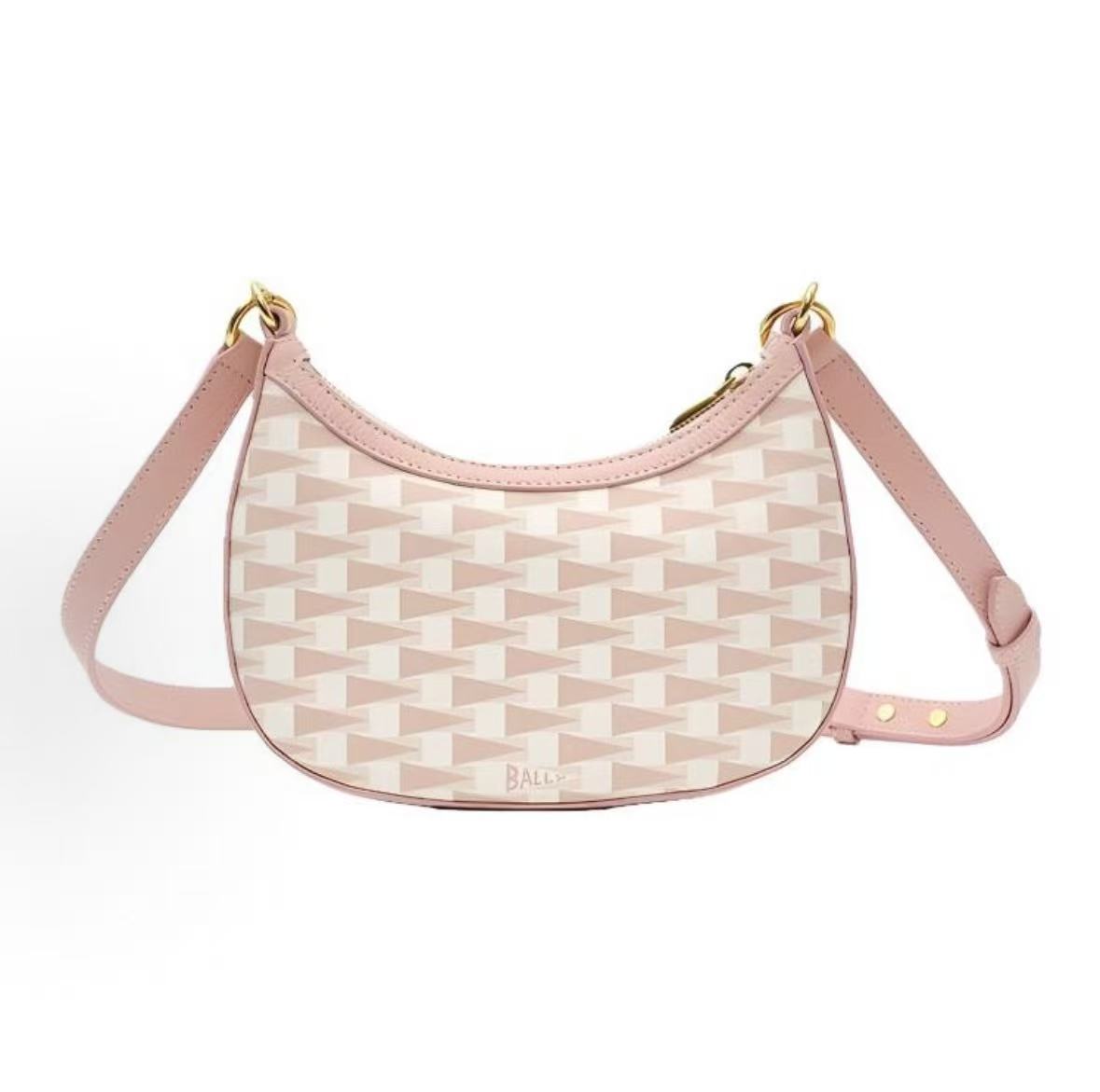 

Bally Винтажная Цветочная Кожаная Сумка-Полумесяц на Молнии Женские Сумки Розовый 6307413 Basic Set (Bag+Dust Bag)
