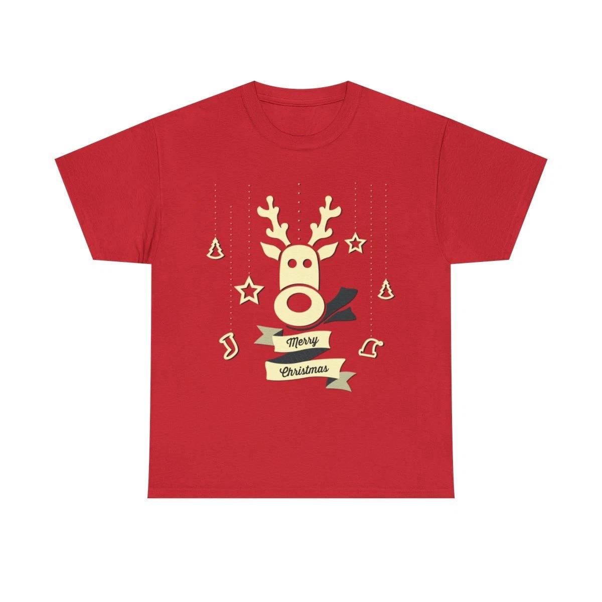 

Cute Reindeer Christmas Graphic Tee Shirt S