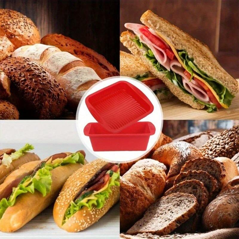 Rectangular Silicone Bread Mold Non-Stick Loaf Pan for Homemade Bread Cakes Durable Heat-Resistant Bakeware Suitable for Oven