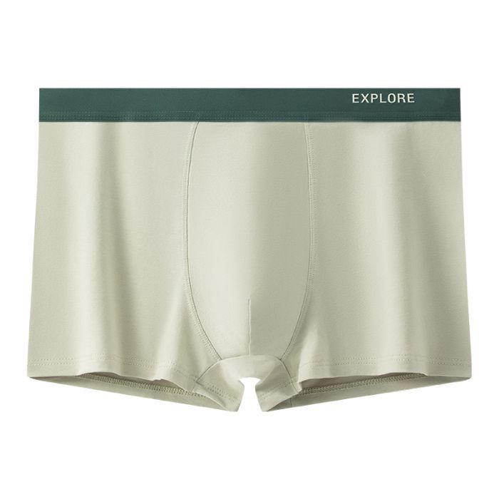 Men's Spring and Autumn Letters Pure Color Without Marks Flat Angle Underwear