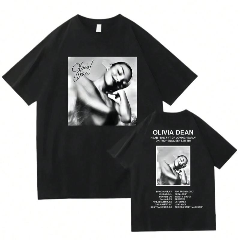 

Olivia Deans Art of Love Print TShirt 100 Cotton Loose Fit Unisex Casual Plus Size Fashion ShortSleeve TShirt M