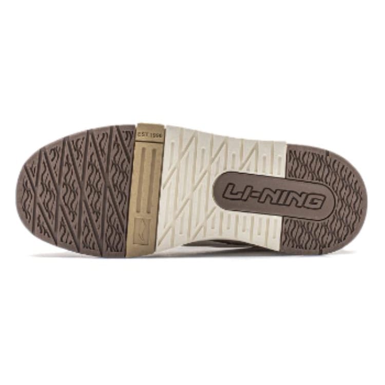 Li Ning 001 BTC Slip Resistant Abrasion Resistant Cushioning Support Low top Casual Shoes Women's White Umber AGCU036-6