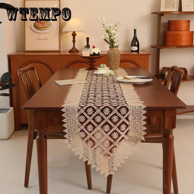 Table Runner, Elegant Embroidered Rectangular Table Runner, Lace Table Runner, Coffee Table Decoration, Room Decoration, Picnic Party Table Decoration