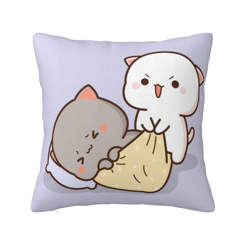 Custom Peach And Goma Eating Salad Modern Throw Pillow Cover Bedroom Decoration Car Cushion