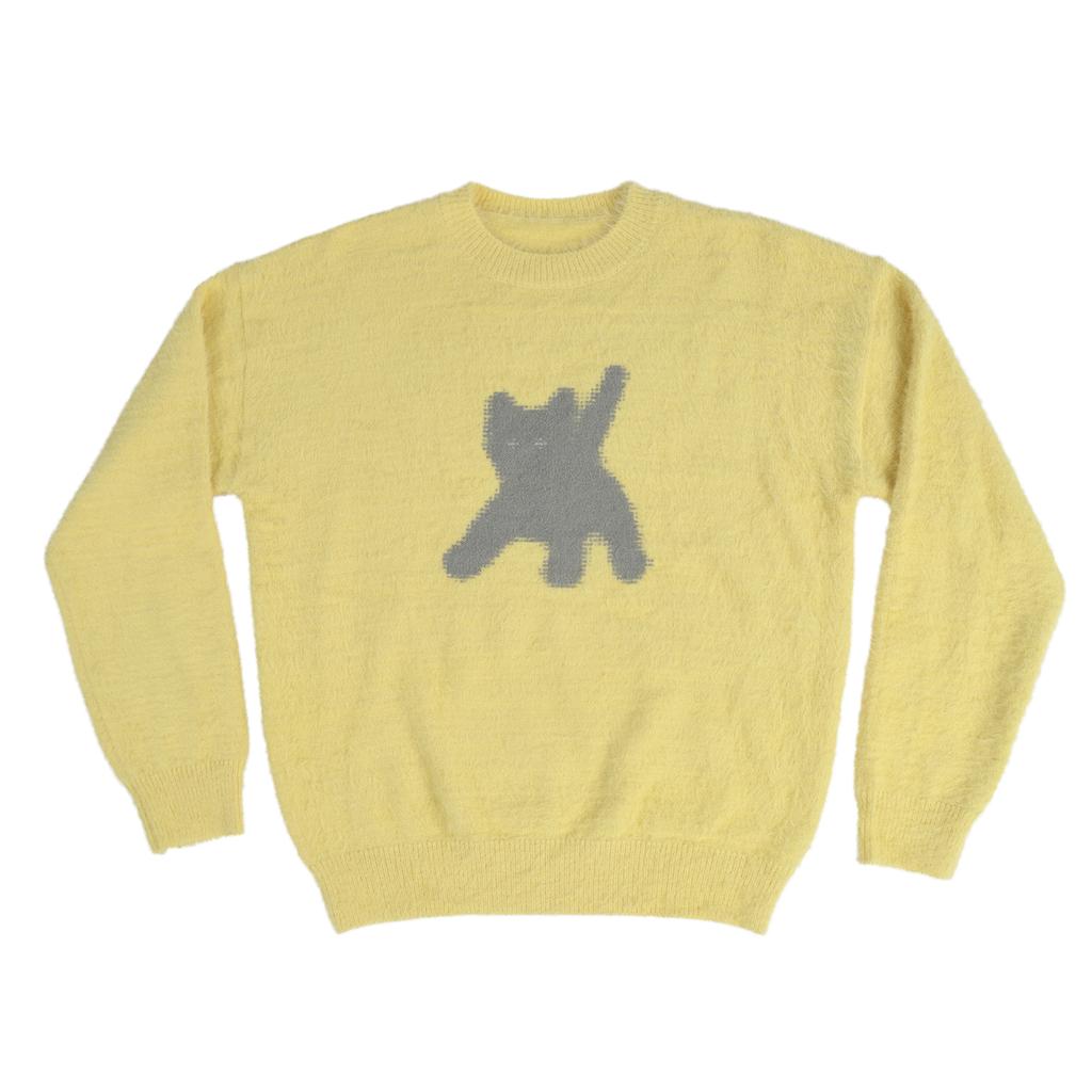 Eiieii Flashed Cats Angora Strick -[Hellgelb]