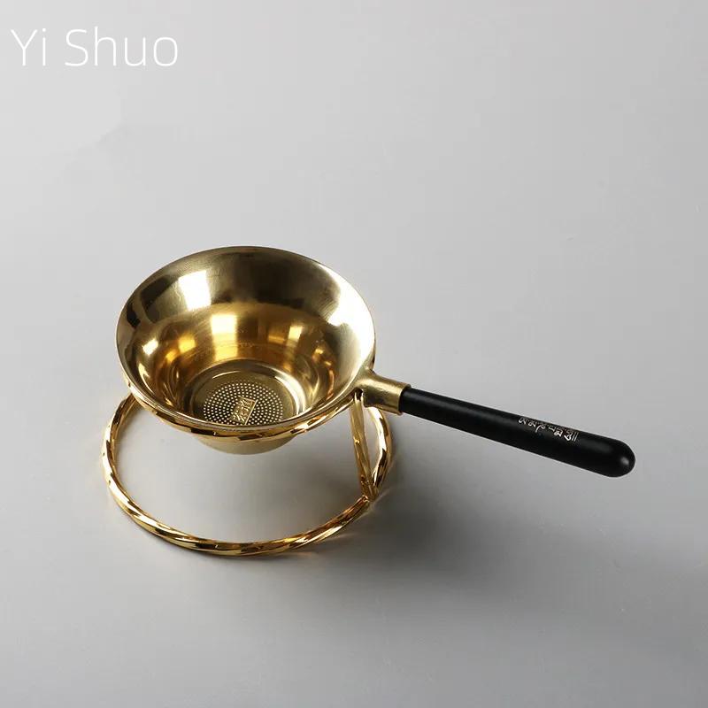 Entonnoir à thé style japonais Passoire à thé Écran filtrant en cuivre pur Ustensiles à thé Kung Fu Entonnoir séparateur à thé Accessoires à thé