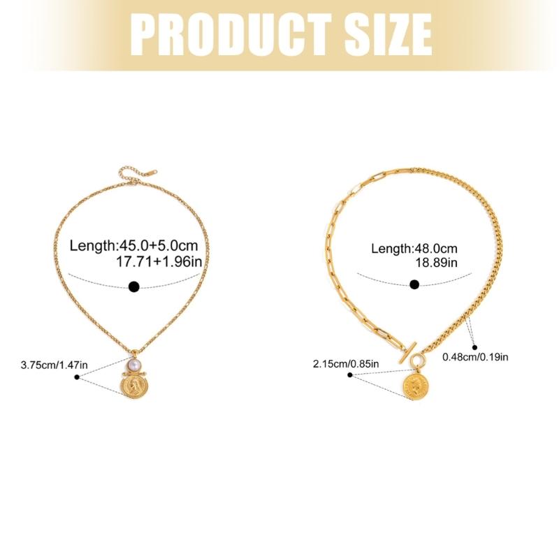 Classical Portrait Coin Pendant Necklace Stainless Steel For Versatile Everyday Wear And Special Occasions Gift