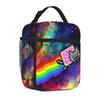 Nyan-Cats Rainbow Funny Game Tote Thermal Cooler Bag Internet Meme Lightweight Insulated Lunch Bag Multifunction Food Box Picnic