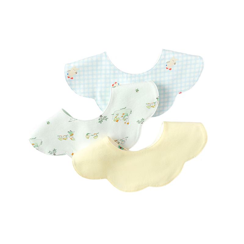 Balabala Newborn Sweet Three-piece Bib Set 80
