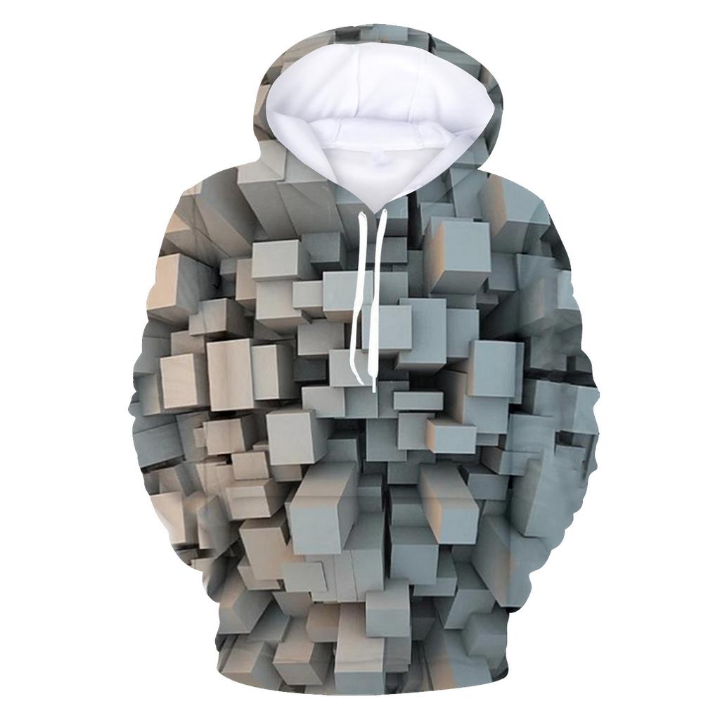 3D Sweater Vortex Print Long Sleeve Hoodie Men's Sportswear