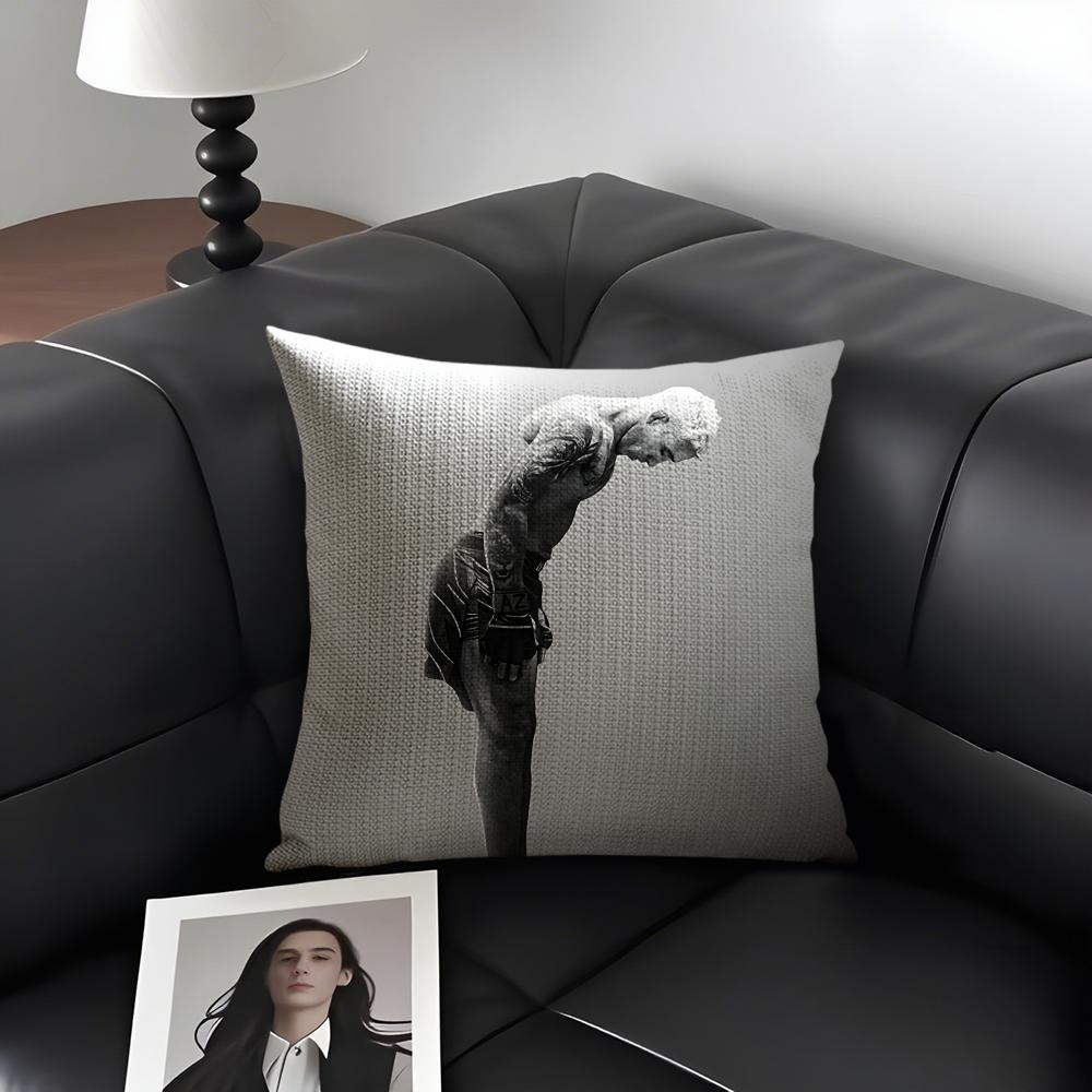 CCharles OliveiraA Boxer Cushion Cover Natural Linen Organic Fabric DoubleSided Printing Sofa Home Decor Gift Pillow Case