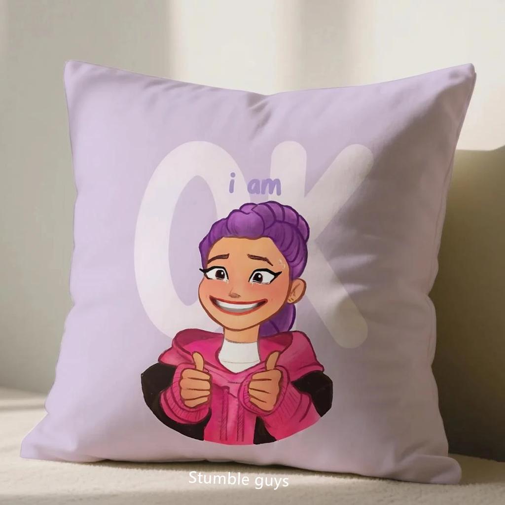 Demon Hunters Kpop Sofa Cushion Cover Anime 45X45cm Pillowcase Living Room