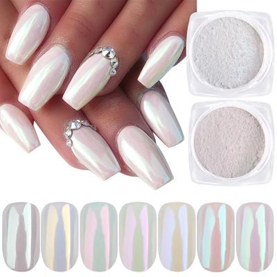 Mermaid Powder Nail Art Glitter Shimmer Mirror Pigment Aurora Pearl Dust Dip Chrome Nails Manicure DIY Set Decoration