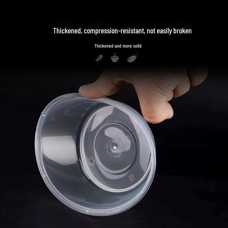 Zhiroo 450ml Round Disposable Meal Box