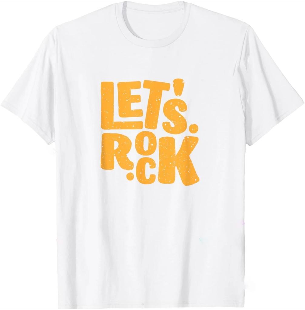 Lets Rock Electric Guitar Music Lover Band Guitarist Retro TShirt Unisex Summer Tshirt Fashion Causal T Shirt Tees