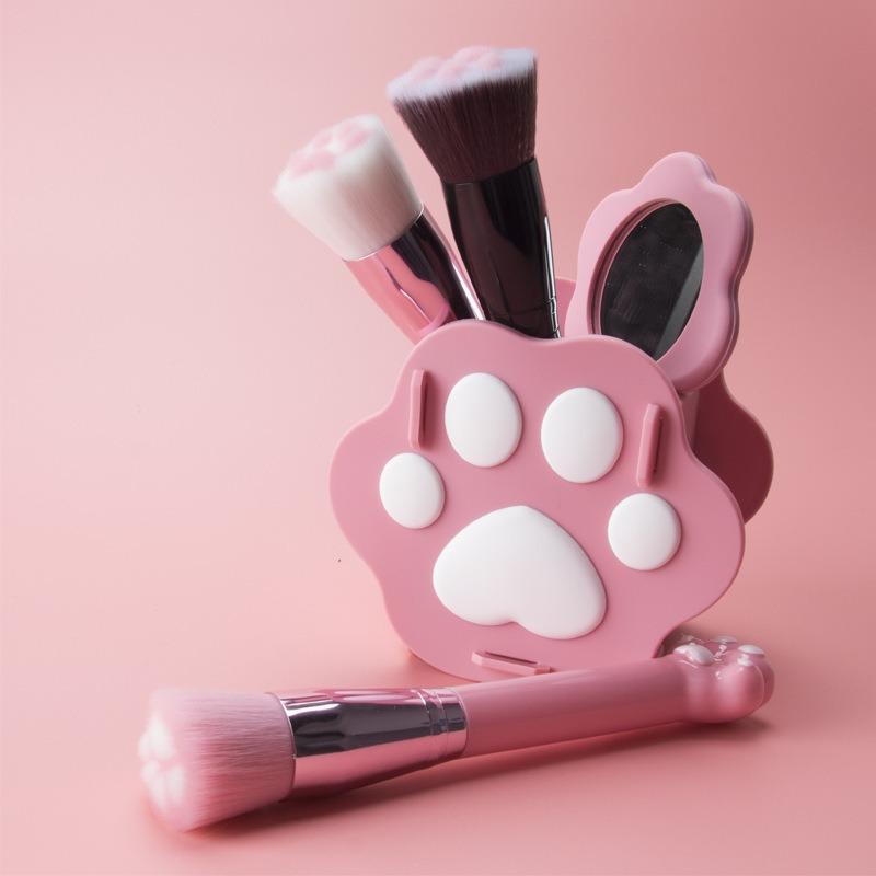 Cute Cat Paw Foundation Brush Soft Bristles Portable Makeup Tool