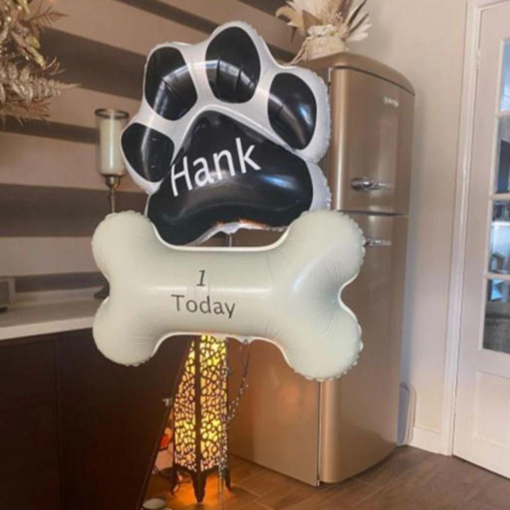 

Aluminum Foil Dog Bone Balloons Dog Bone Animal Foil Balloons Foil Balloon Children Gifts white bone