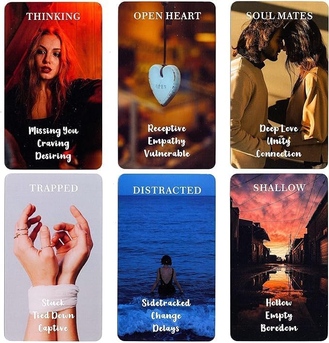 QCFQCF Twin Flame Love Oracle Cards Heart Hidden Secrets Oracle Deck for Beginners 78 Tarot Cards Helps You Reveal the Truth of Your Heart Space