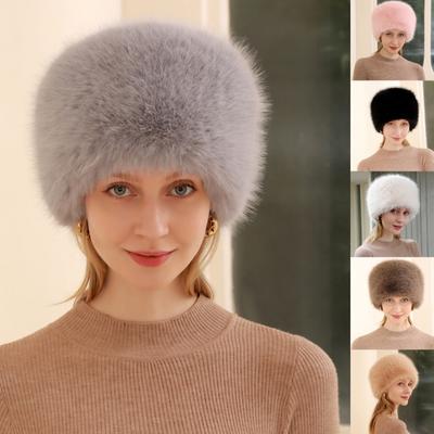 Furs Bucket Hat Winter Warm Hat Fashionable Furry Hat Thermals Insulated Hat for Outdoor Activity