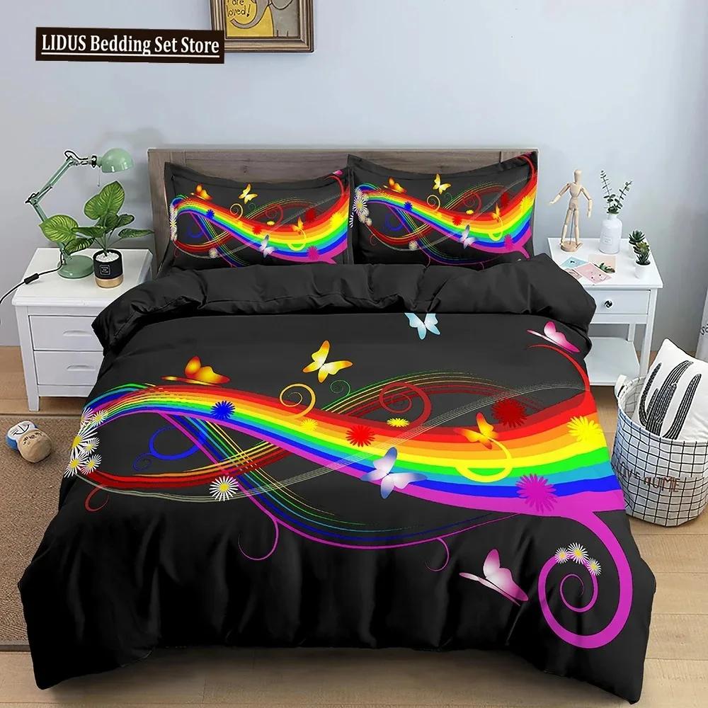Music Notes Bedding Set Duvet Cover Set Piano Keys Keyboard Bed Set Classic Music Melody Comforter Cover For Kids Boys Girls