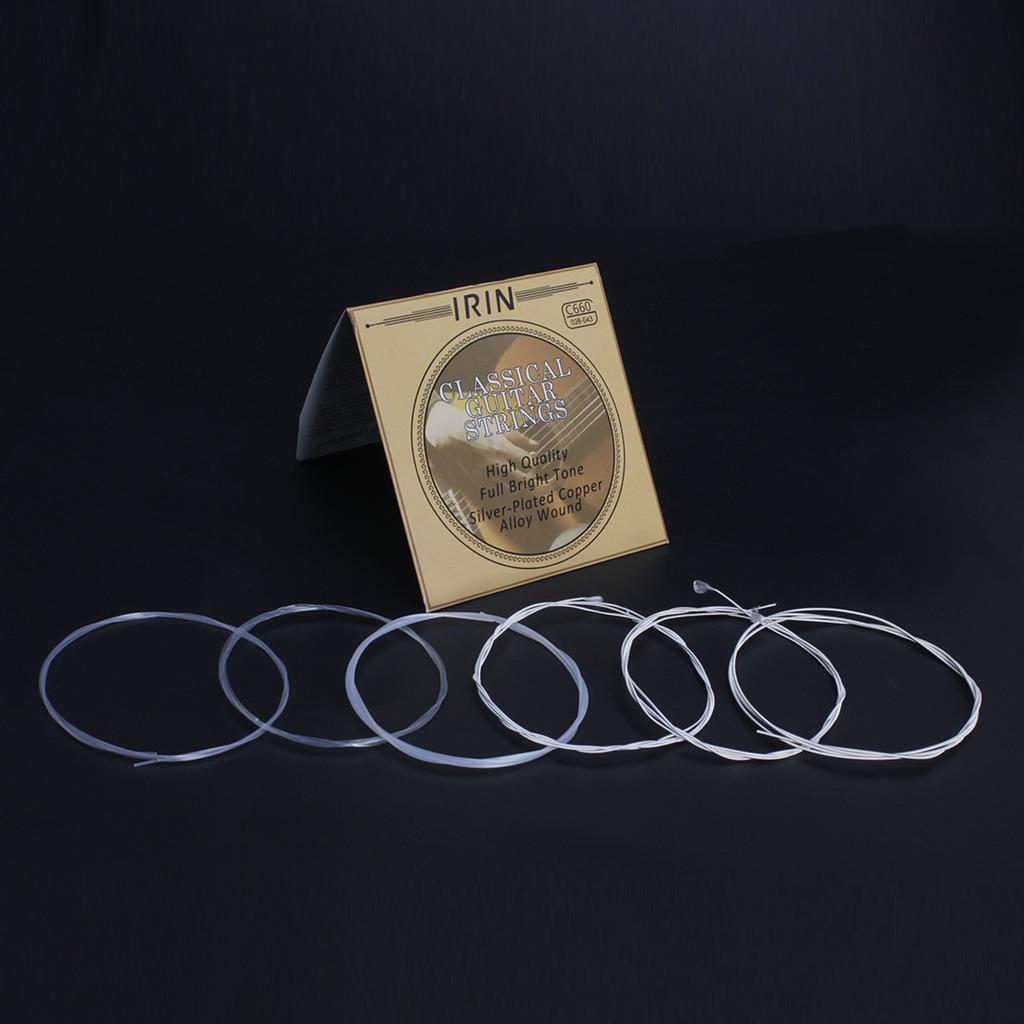 IRIN 6pcs Classical Guitar Strings Nylon Core Silver Plated Copper Wound Musical Classical Guitar Instruments Accessory