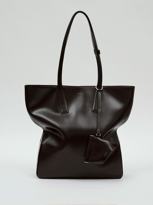 LOSANGE LEATHER POCKET CHARM_DEEP BROWN