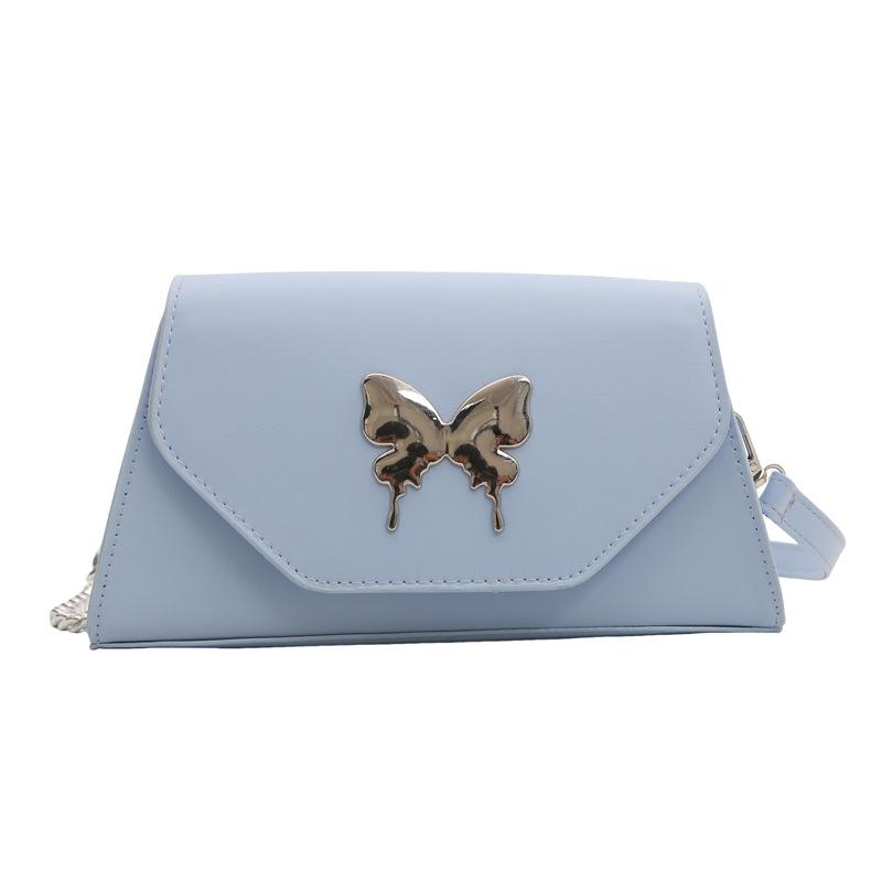 

Bow decoration fashion women s bag 2024 spring and summer new solid color shoulder bag simple foreign commuter shoulder bag синій
