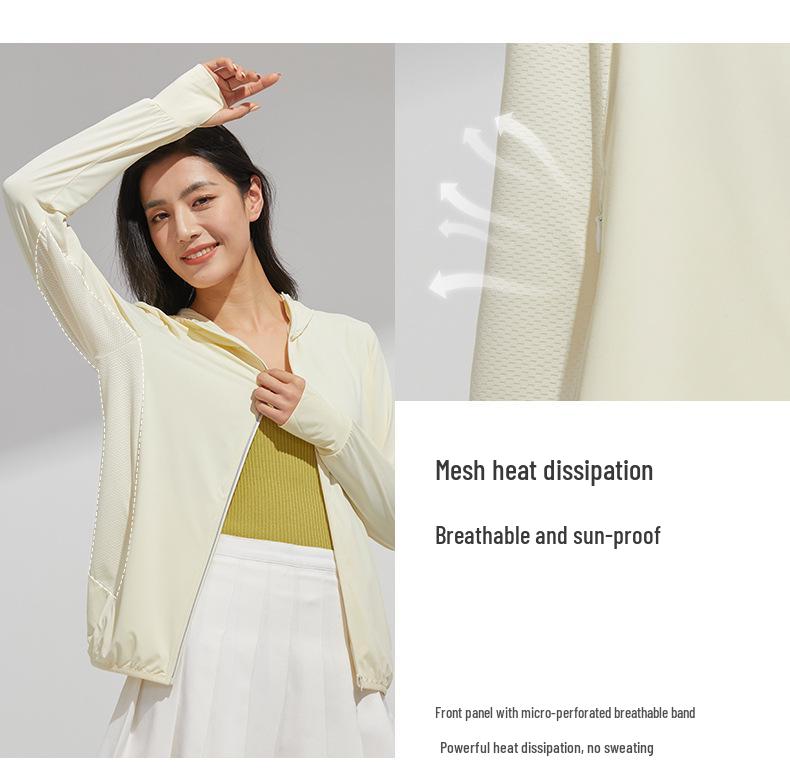 UPF50+ Ultradünne Eisseide Sonnenschutzjacke für Damen & Herren - Schlankmachend, Atmungsaktiv, UV-Schutz