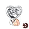 925 Silver Heart Mum Dangle Dream Catcher Charm DIY Jewelry For Women Original Bracelet Beads