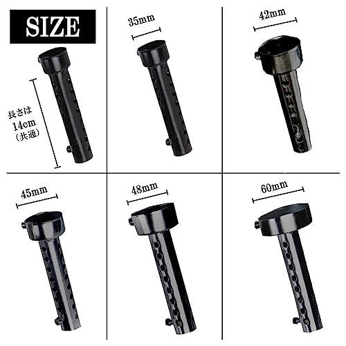 Lapensee PIENSE Motorcycle Inner Silencer Inner Baffle Universal Silencer Set of 2 Long Short Width: 42/45/48/60mm (42mm Black)