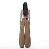 Women's 2025 Spring/Autumn Retro Loose Wide-Leg Jeans with Double Button Waistband