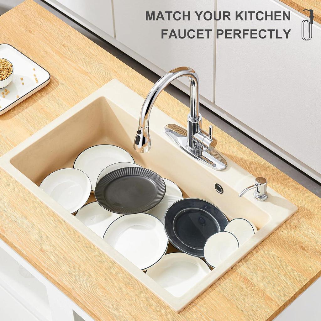 American-Style Sink Soap Dispenser with 1.2m Silicone Hose