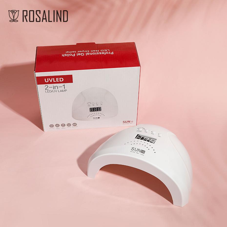 ROSALIND 48W UV LED Lamp Nail Dryer With Display 24 LED Nail Dryer Lamp For Manicure Gel Polish Drying