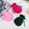 Gourd-Shaped Velvet Gifts Bags Colorful Drawstring Jewelry Bags Storage Pouches For Wedding Christmas Party Gifts Packaging Bags