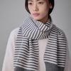 COQUET Atelier Stripe Knit Muffler Peach Charcoal