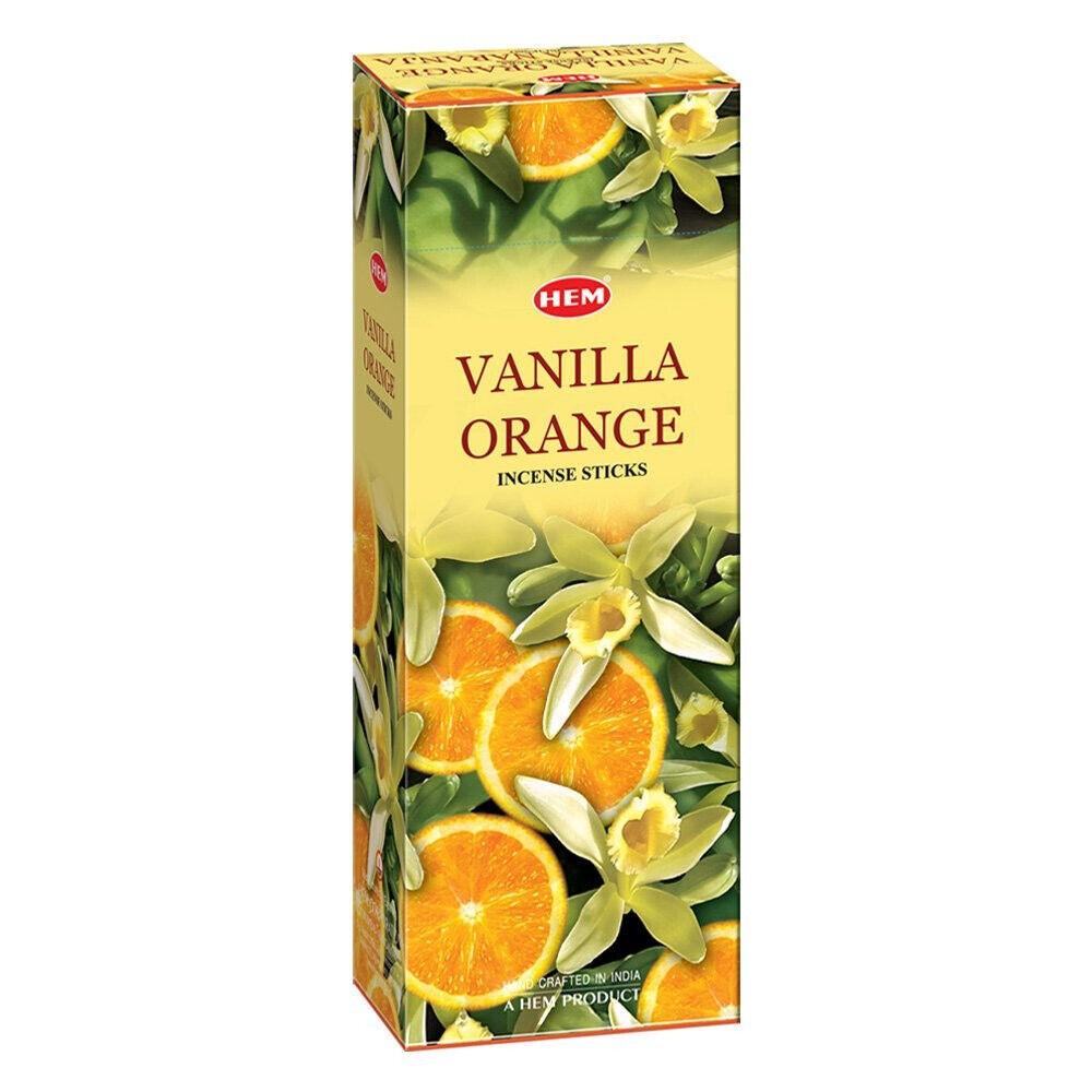 Hem Vanilla Orange Incense Sticks For Home Fragrance Set Of 5 Each 20 Sticks Zr-1465